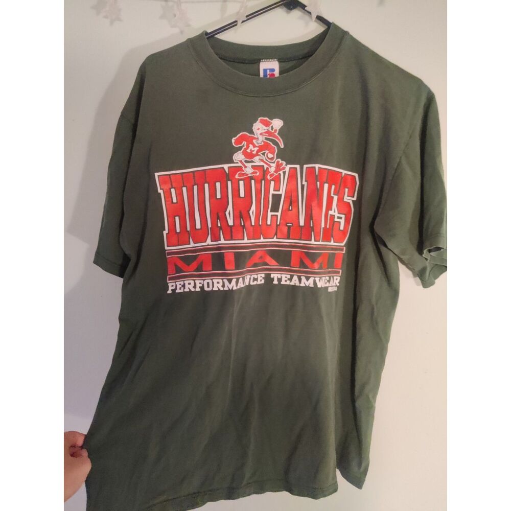 Vintage Miami Hurricanes University of Miami Performance Teamwork Men's Large